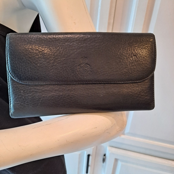 Charter Club Black Leather Wallet - Picture 1 of 8